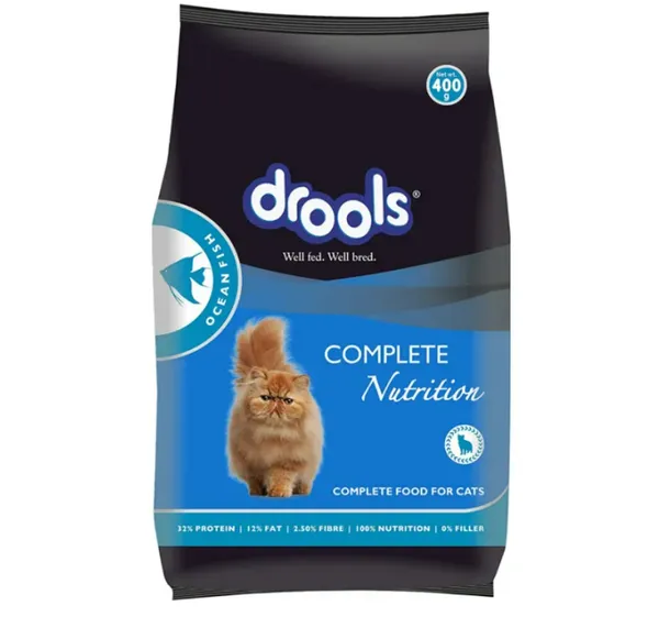 Drools Complete Nutrition For Adult Cat - 400 GM Ocean Fish (Buy 2 Get 1 Free)